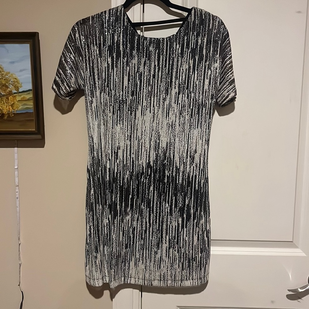 Black and White sparkly sequin dress, worn twice